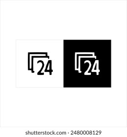 Illustration vector graphic of digital camera symbol icon, black and white