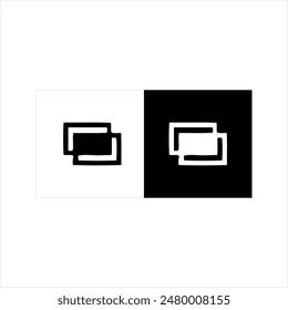 Ilustración Vector gráfico de la cámara digital, blanco y negro