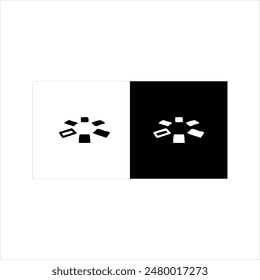 Illustration vector graphic of digital camera symbol icon, black and white