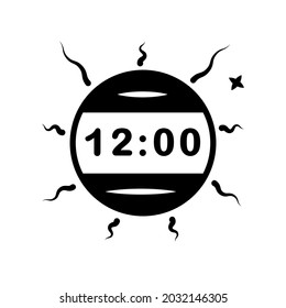 Ilustración Gráfica vectorial del icono Reloj Digital