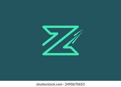 Illustration vector graphic of digital move letter Z. Good for logo