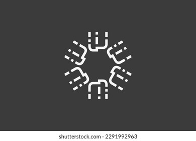 Illustration vector graphic of digital technology colorful. Good for logo