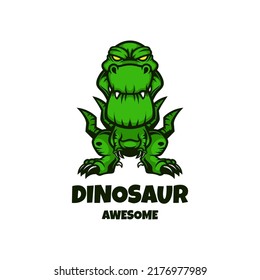 Gráfico vectorial de ilustración de dinosaurio, bueno para diseño de logo