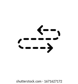 Icono de cambio de dirección del vector de ilustración