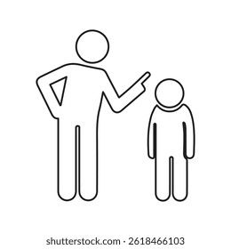 Ilustração vetor gráfico de disciplina punir ícone de linha