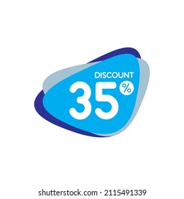 Illustration Vector Graphic of Discount 35% off