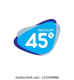 Illustration, Vektorgrafik des Rabatts 45 % Rabatt