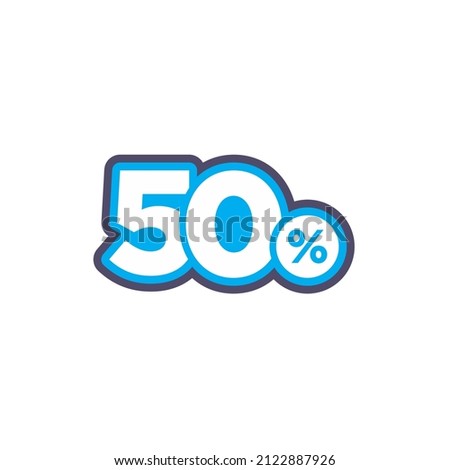 Illustration Vector Graphic of Discount 50% Off