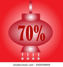 Illustration vector graphic of discount for lunar celebration events