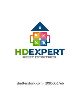 Illustration vector graphic of disinfection service and pest control logo design template