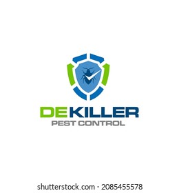 Illustration vector graphic of disinfection service and pest control logo design template