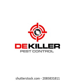 Illustration vector graphic of disinfection service and pest control logo design template