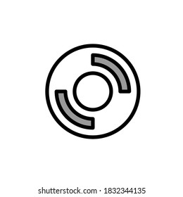 Ilustración Gráfico vectorial del icono de disco