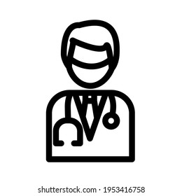 Illustration Vector graphic of doctor icon