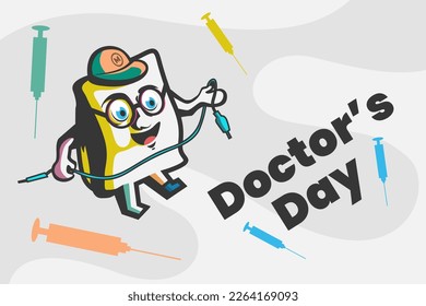 Illustration vector graphic of doctor's day. Good for poster