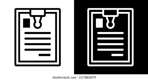 Illustration Vector Graphic of Document, file, research Icon. Black Color Icon.