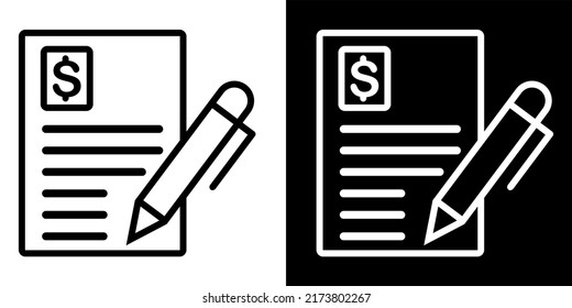 Illustration Vector Graphic of Document, file, page Icon. Black Color Icon.