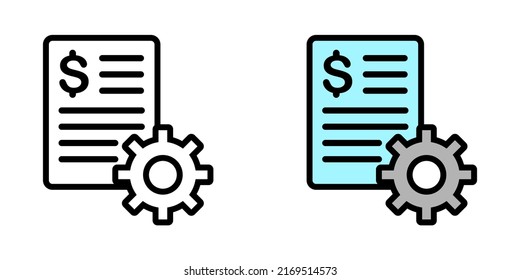 Illustration Vector Graphic of Document, gear, paper Icon