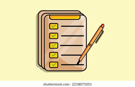 Gráfico vectorial de ilustración del icono del documento. Concepto de diseño plano. Perfecto para ícono, afiche, banner, web, etiqueta, signo, símbolo, logotipo, tarjeta, plantilla, aplicación, etc.