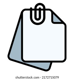 Illustration Vector Graphic of document paperclip, list paper icon