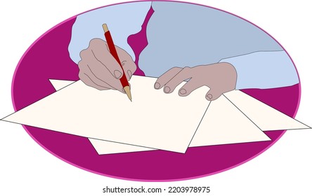 Illustration vector graphic of Document Signing, fit for graphic resources, presentation