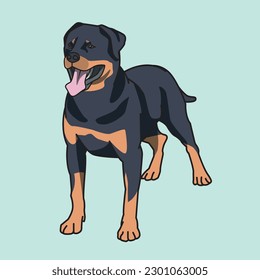 ilustración vectorial gráfico de perro perfecto para el diseño y fondo de pantalla 