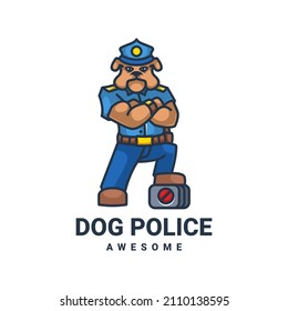 Illustration vector graphic of Dog Police, good for logo design