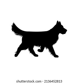 Illustration vector graphic of dog walking icon. Concept flat design. Perfect for icon, poster, banner, web, label, sign, symbol, logo, card, template, application, etc
