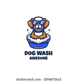 Illustration vector graphic of Dog Wash, good for logo design