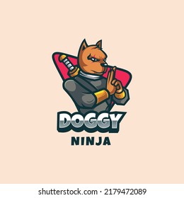 Illustration vector graphic of Doggy Ninja, good for logo design