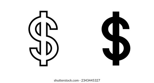 Illustration Vector Graphic of Dollar Currency icon