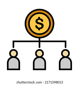 Illustration Vektorgrafik des Dollars, Management, Geldsymbol