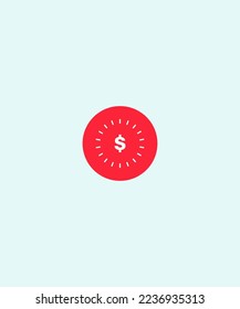 Gráfico vectorial de ilustración de dólares a lo largo del tiempo o dólar en el tiempo.