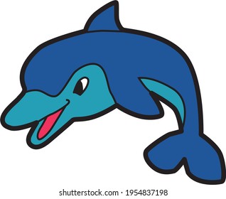 illustration vector graphic of dolphin
