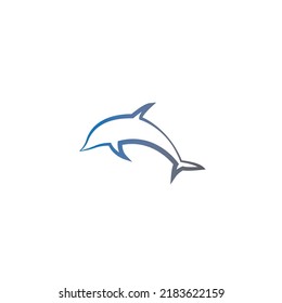 illustration vector graphic of dolphin line art logo concept.