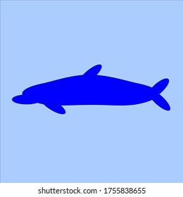 illustration vector graphic of dolphins concept design with blue background