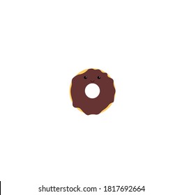 illustration vector graphic of 
donut chocolate cute, fit for children