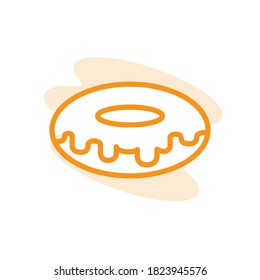 Illustration Vector graphic of donut icon. Fit for cake, cafe, food, bakery etc.