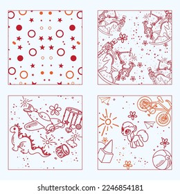 Illustration vector graphic of doodle with kids element very good for 
decorating classrooms or rooms that children will definitely like