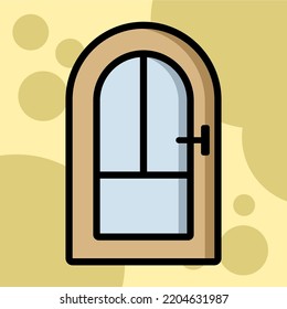 Illustration Vector Graphic of door house, construction icon