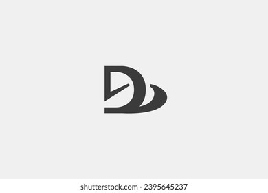 Illustration vector graphic of double letter D. Good for logo