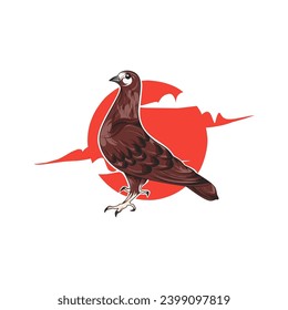 Illustration vector graphic of dove bird icon