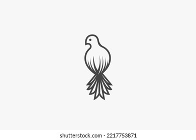 Illustration vector graphic of dove. Good for logo