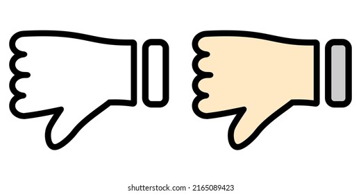 Illustration Vector Graphic of down thumb, dislike icon