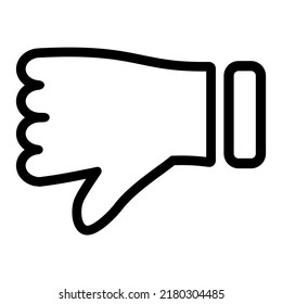 Illustration Vector Graphic of down thumb, dislike icon