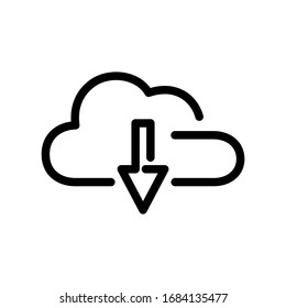 Illustration vector graphic of download  icon