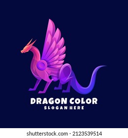 Illustration vector graphic of Dragon Coloring, good for logo design