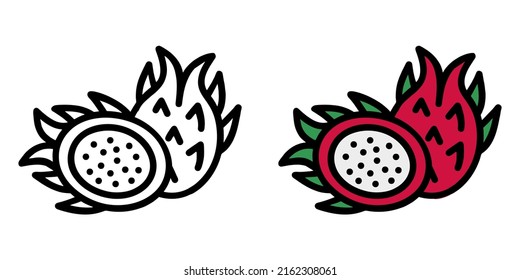 Illustration Vektorgrafik von Drachenfrucht, Fruchtsymbol