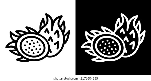 Illustration Vector Graphic of dragon fruit, fruit, food icon
