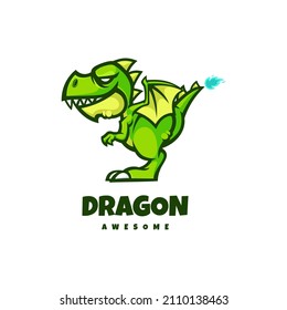 Illustration vector graphic of Dragon, good for logo design
